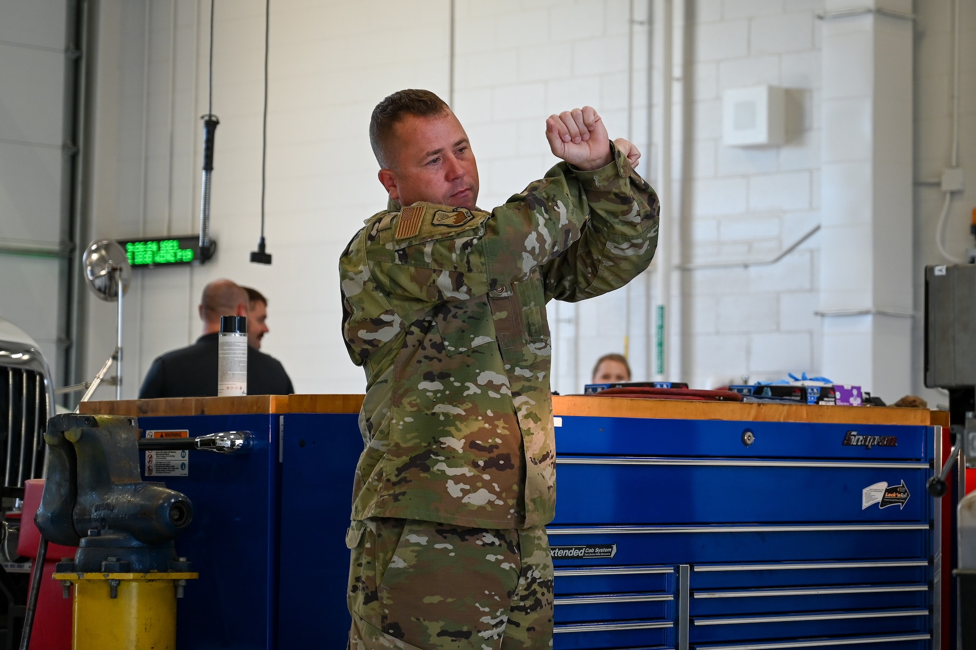 Photos of the renovated vehicle maintenance facility