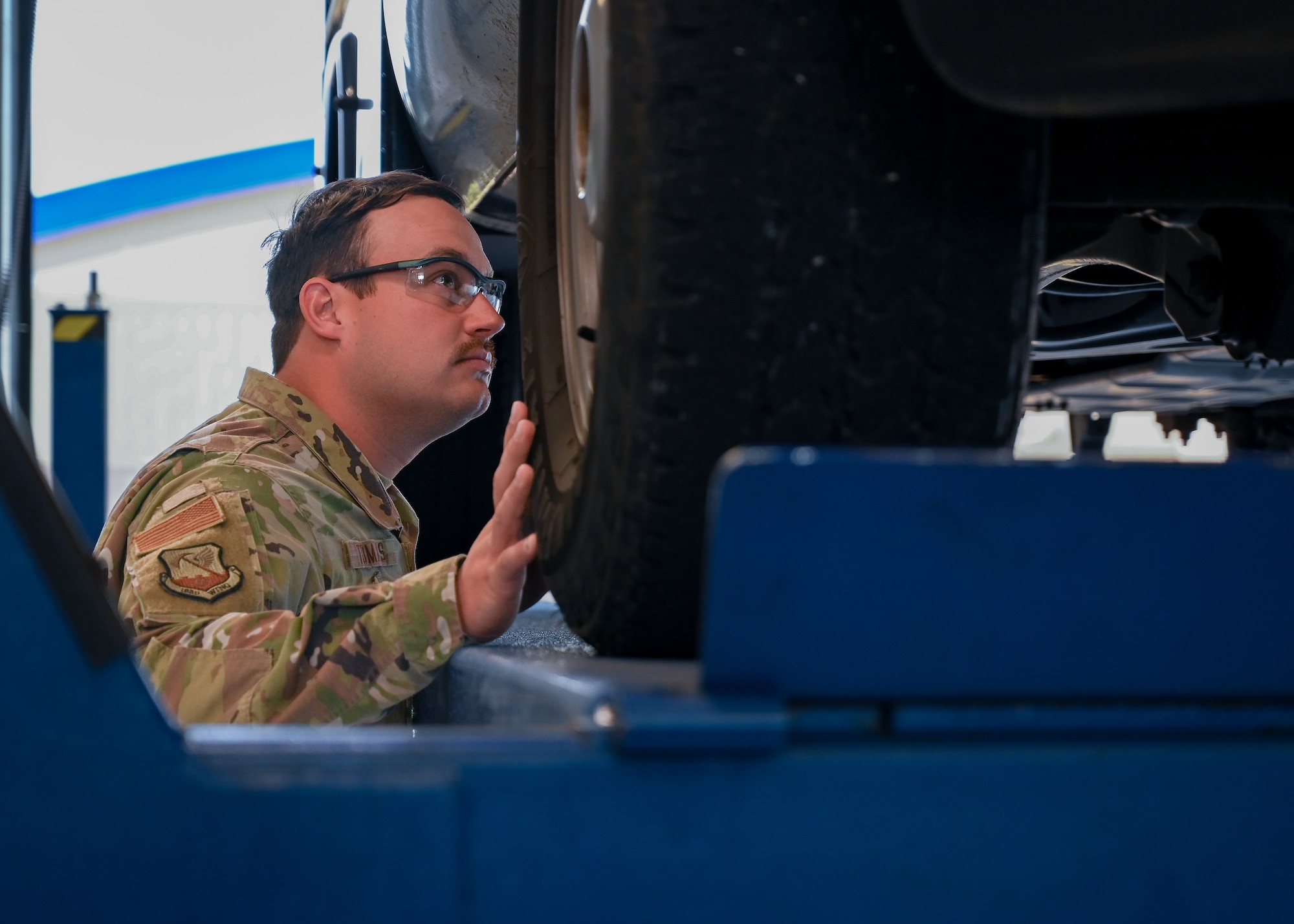 Photos of the renovated vehicle maintenance facility