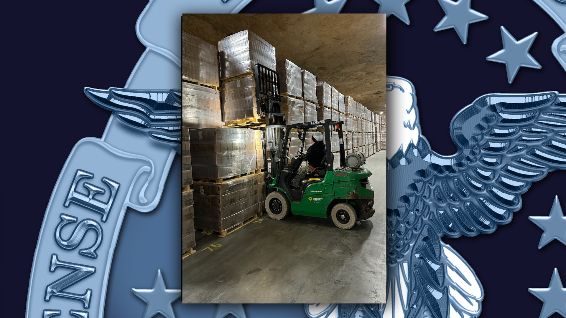 Supplies in a warehouse