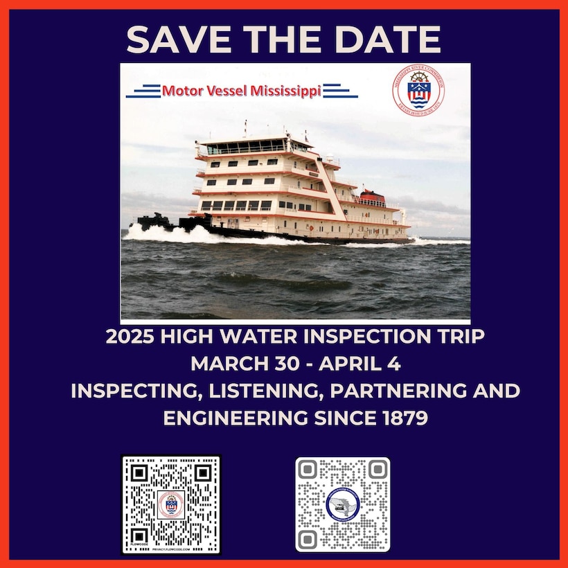 Save the date flyer with boat on blue background.