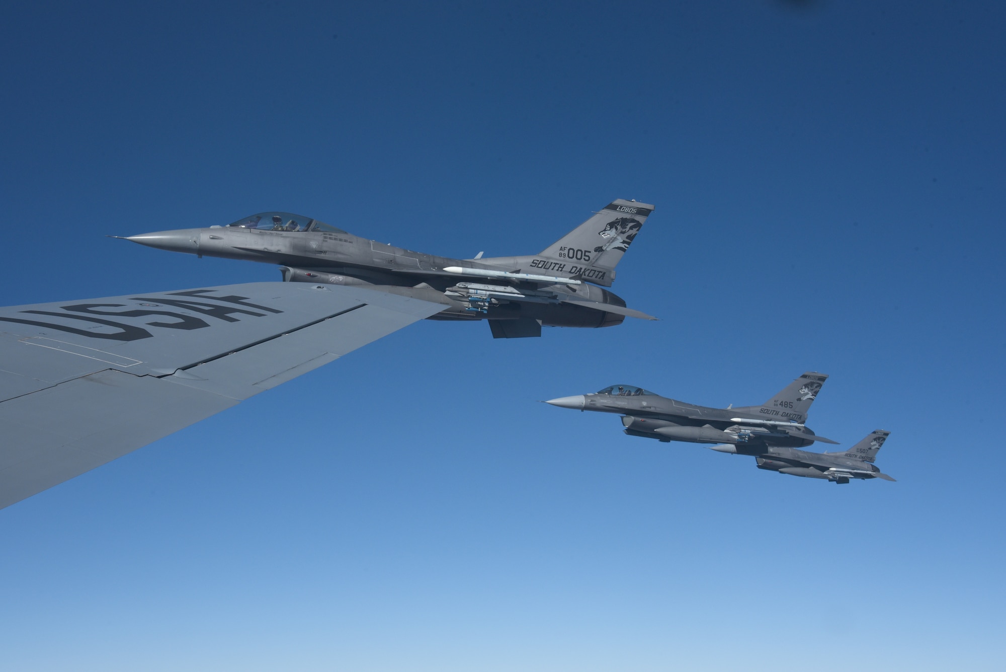 Airplanes flying