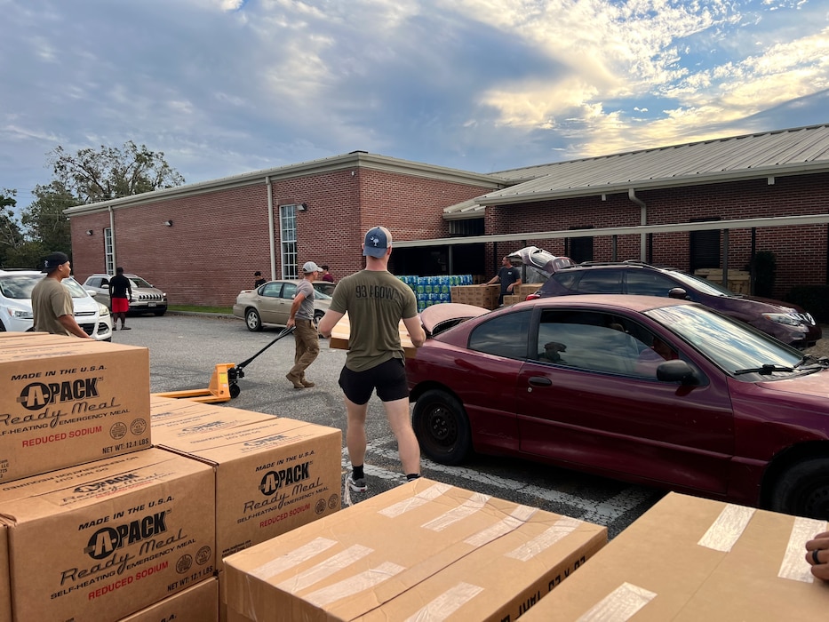 Airmen prepare hurricane recovery items