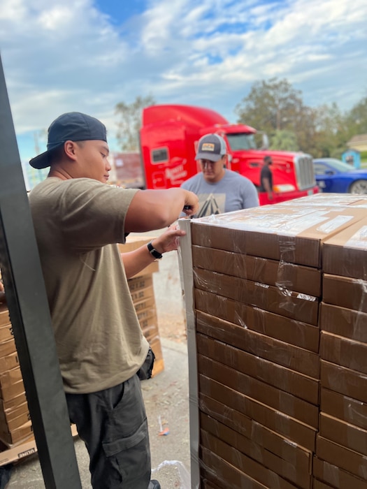 Airmen prepare hurricane recovery items