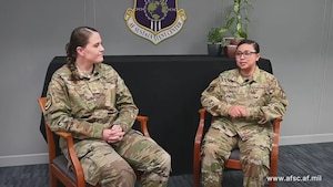 Two military members discuss their reasons for joining the Air Force.