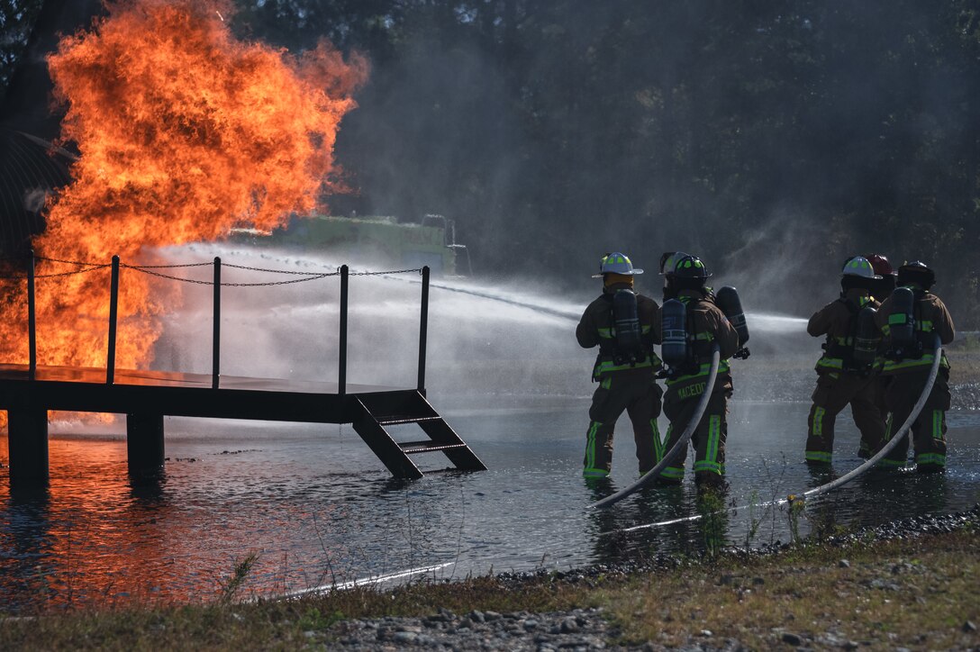 Firefighters put out fire