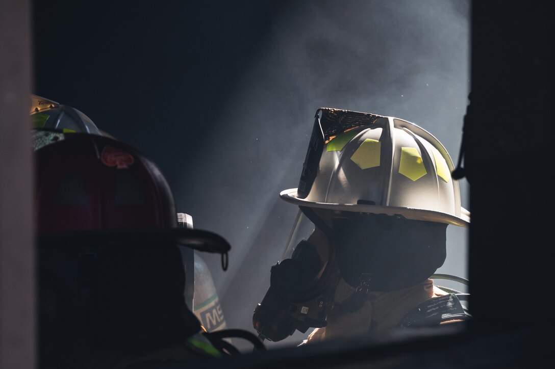 Firefighter in smoke