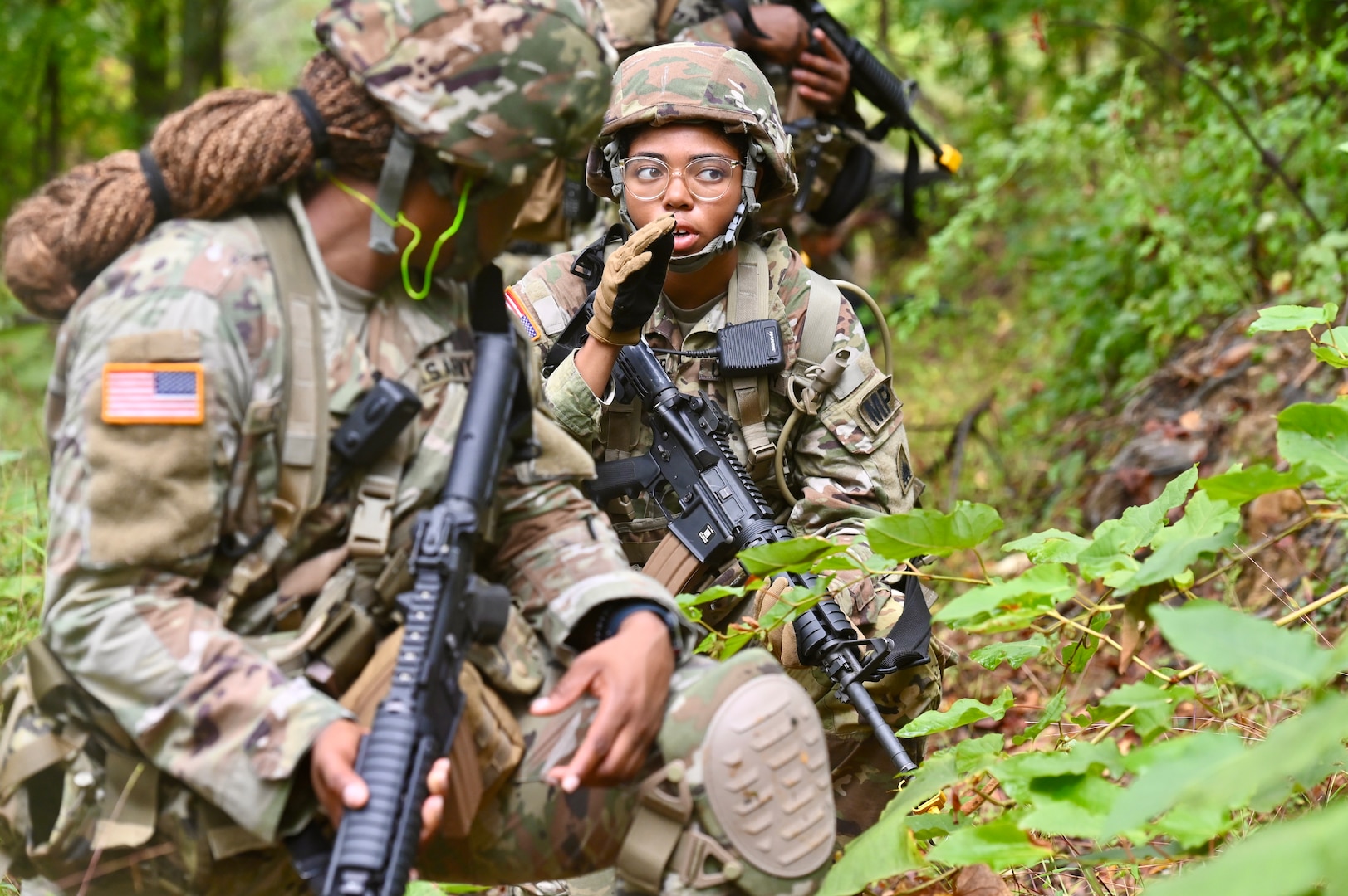 Participants in the District of Columbia Army National Guard’s Junior Leaders Course participate in a field training exercise (FTX) at Camp Dawson, West Virginia, on Sept. 25, 2024. This was the DCARNG’s second Junior Leaders Course and was established to grow and empower the DCANG’s next generation of enlisted leaders from within the organization’s ranks.