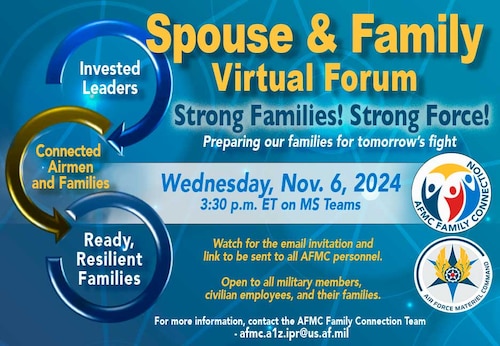 graphic for AFMC family forum