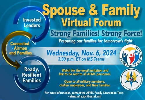 graphic for AFMC family forum