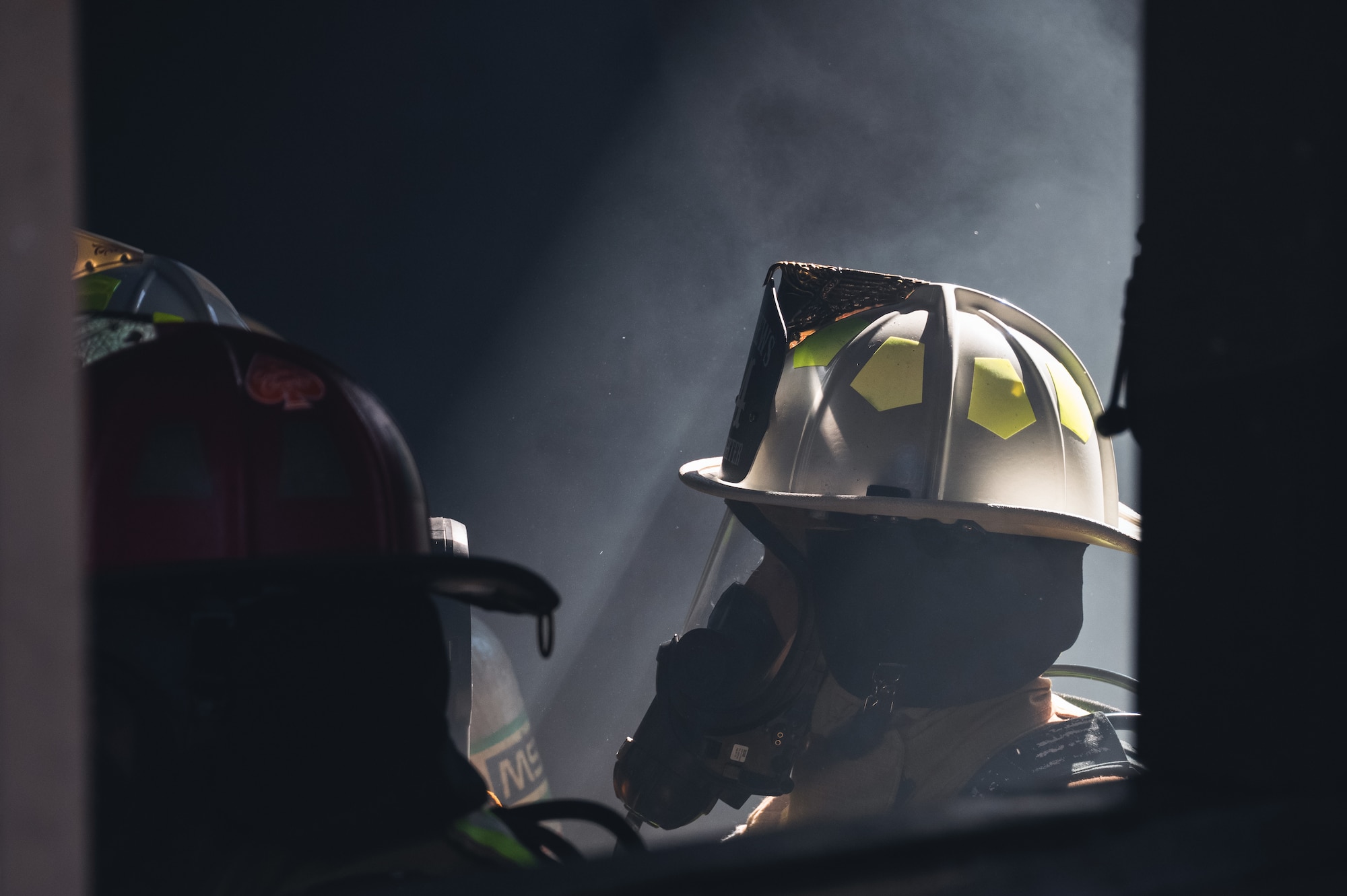 Firefighter in smoke