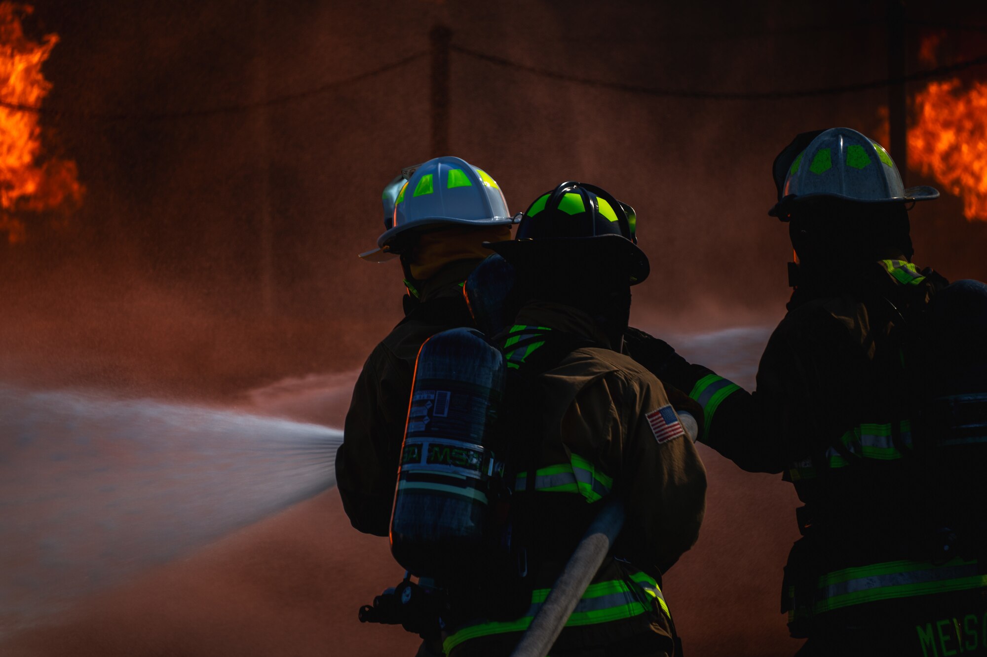 Firefighters put out fire