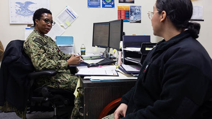 Sailor  discusses potential career paths