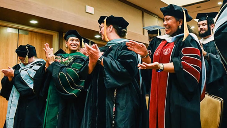Students celebrate their graduation