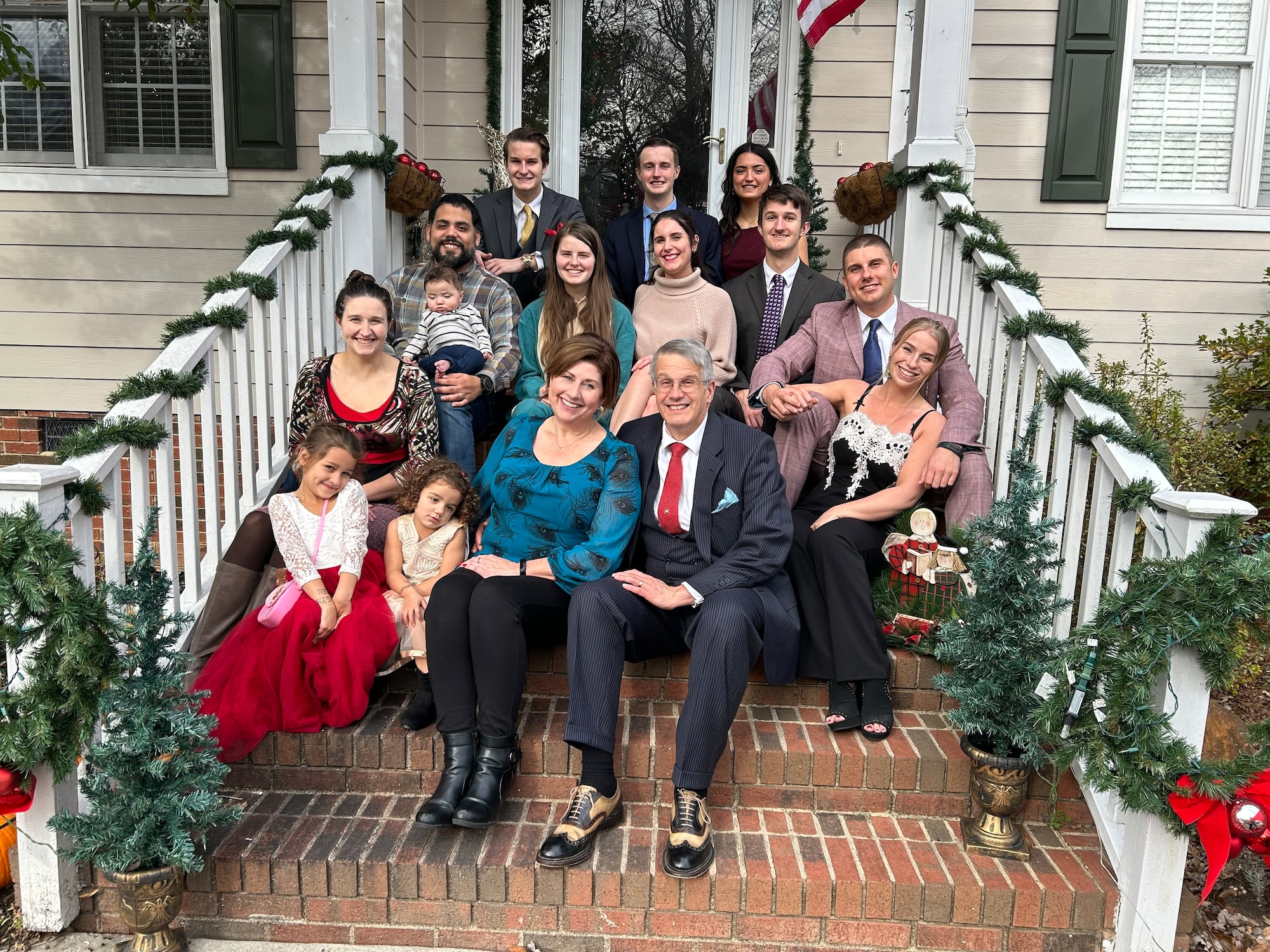 The Urdzik family gathers for a group photo on Christmas Day, Dec. 25, 2023.