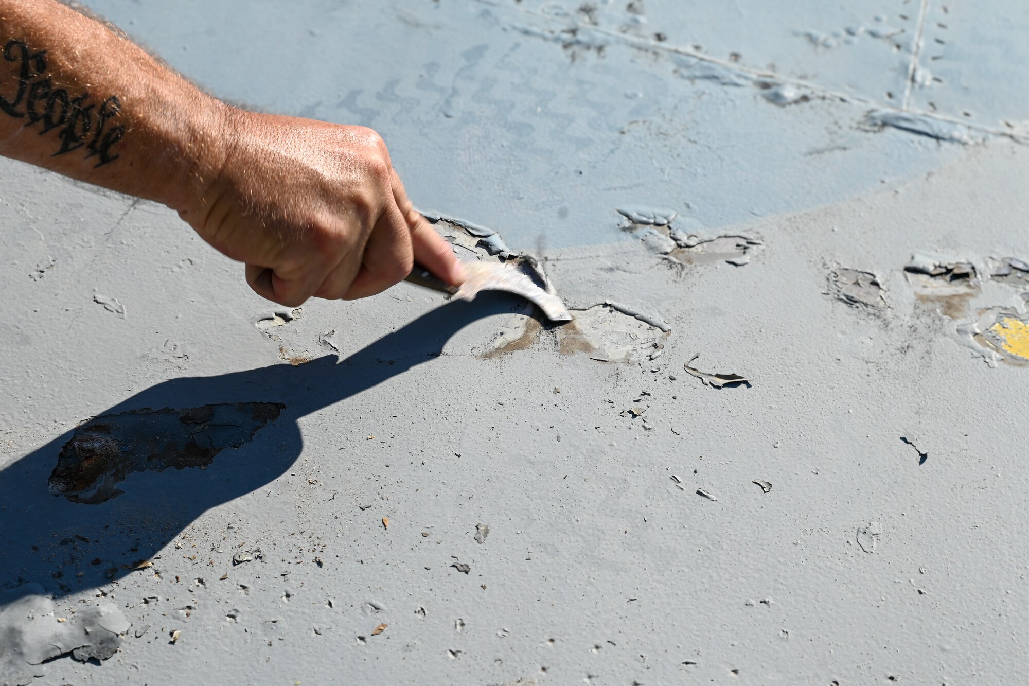 A photo of a man working.
