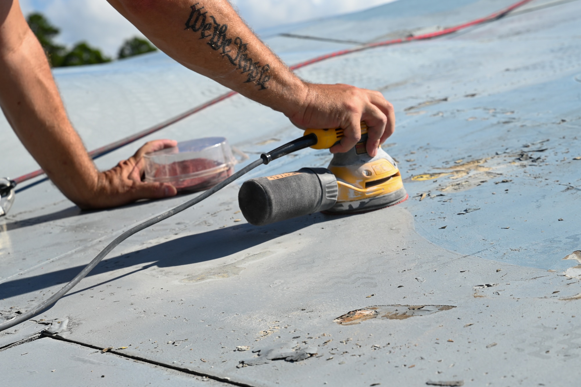 A photo of a man working.