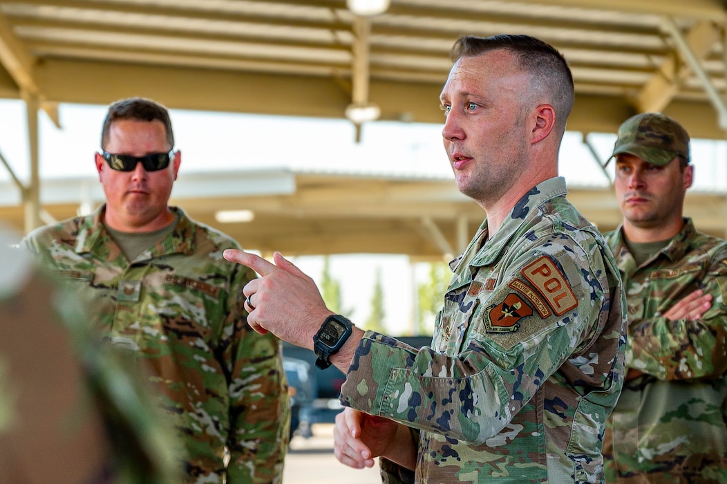 U.S. Air Force Tech. Sgt. Phillip Laugle, 56th Logistics Readiness Squadron non-commissioned officer in charge of fuels service center, trained Airmen on fuel safety and the proper use of fuel-related equipment in the field.