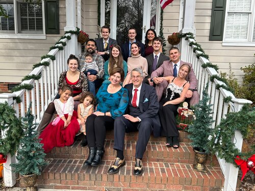 The Urdzik family gathers for a group photo on Christmas Day, Dec. 25, 2023.