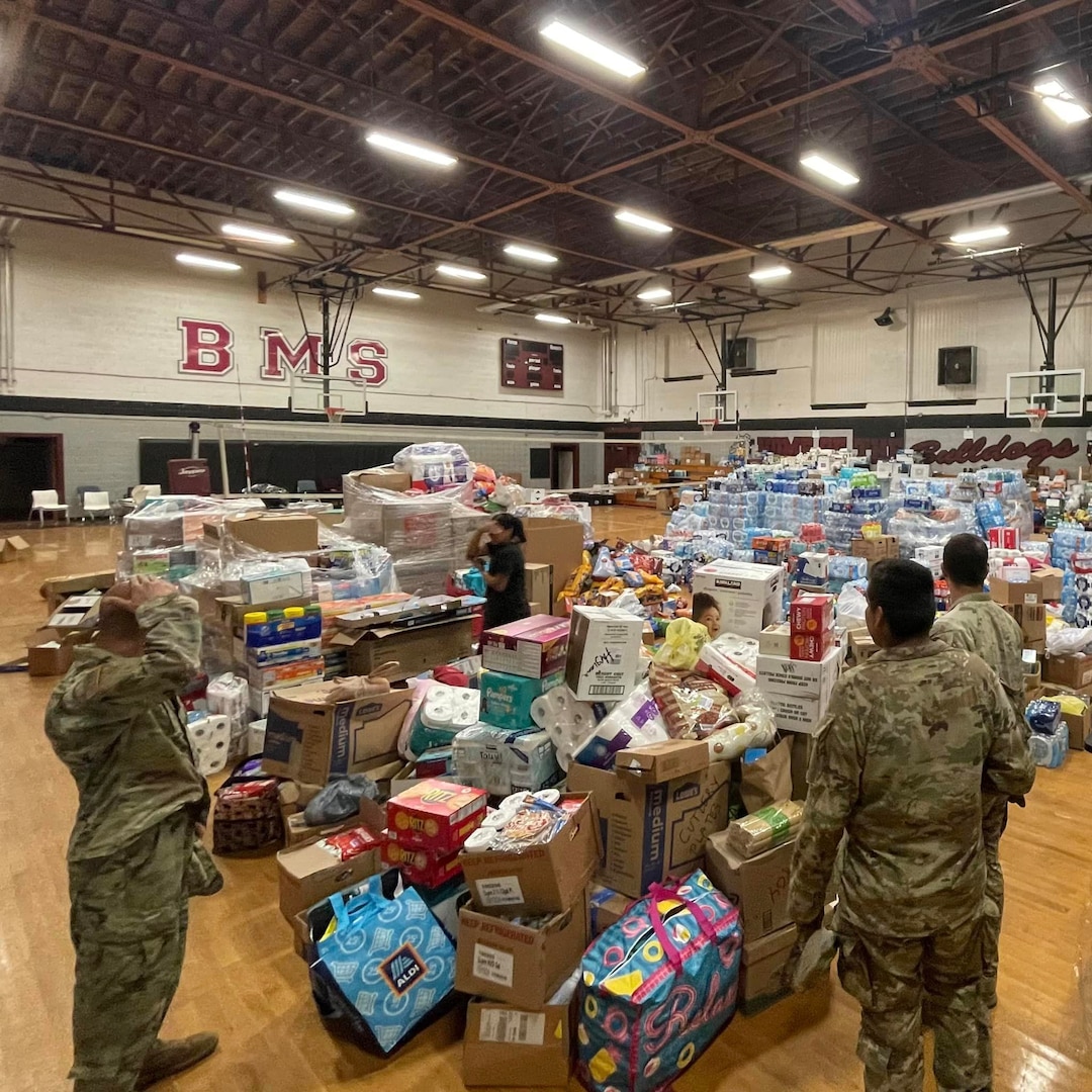 The Joint Task Force - North Carolina delivers essentials to Helene storm victims in Mitchell County.