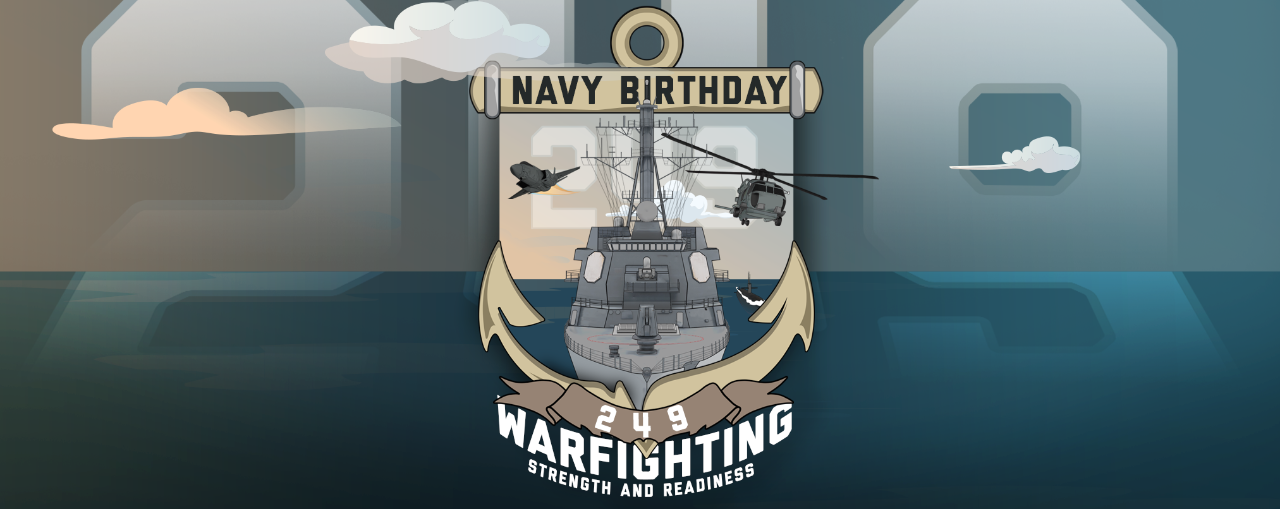 Navy 249 Birthday Logo
