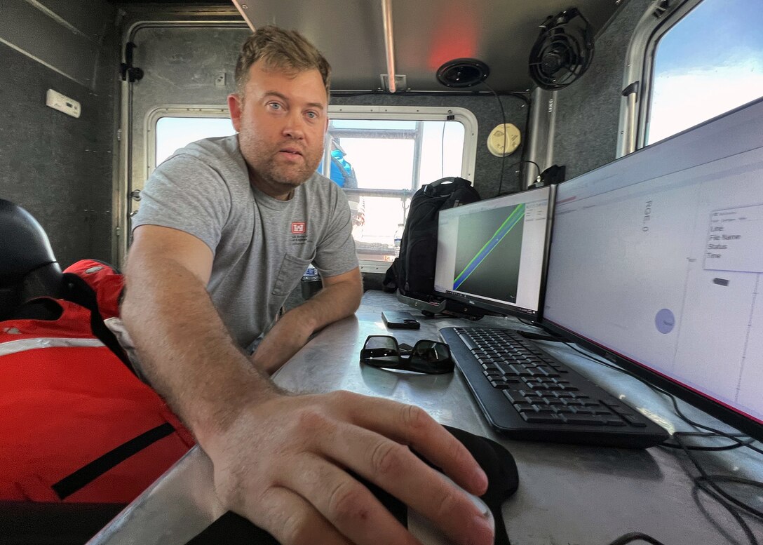 The U.S. Army Corps of Engineers Hydrographic Survey Boat teams from the Jacksonville District escorts the Golden State into the Tampa Harbor.  The U.S. Army Corps of Engineers Hydrographic Survey Boat teams surveyed the Tampa Harbor and Gulf Intracoastal Waterway which assisted the Coast Guard with quickly restoring navigation channels in the aftermath of Hurricane Milton to facilitate the arrival of commercial fuel and shipping vessels in the Tampa Harbor.