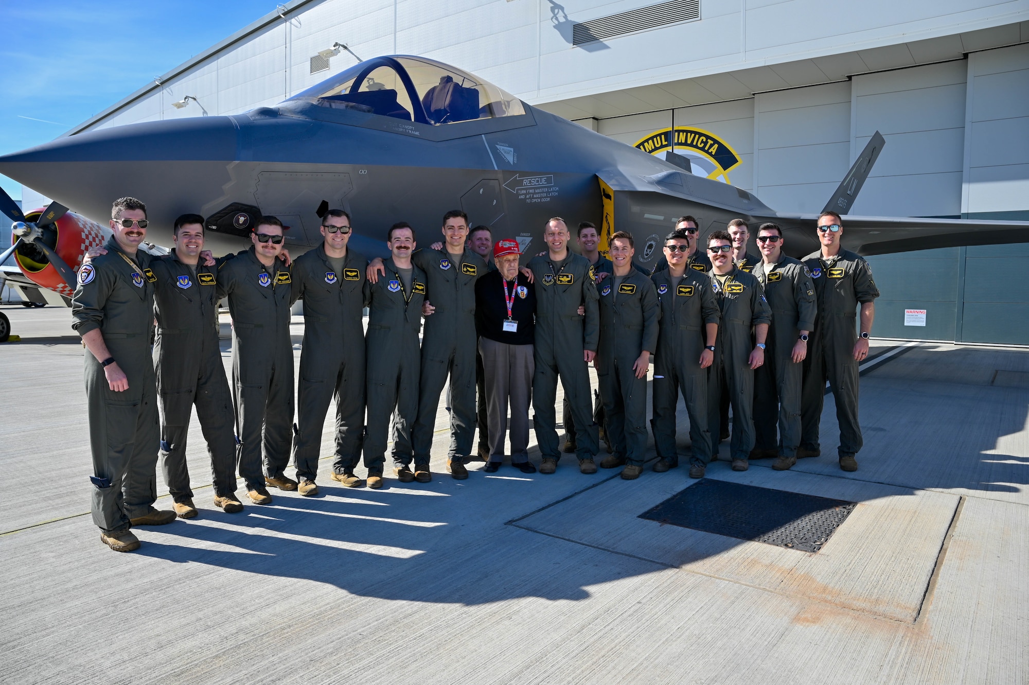 493rd FS takes group photo