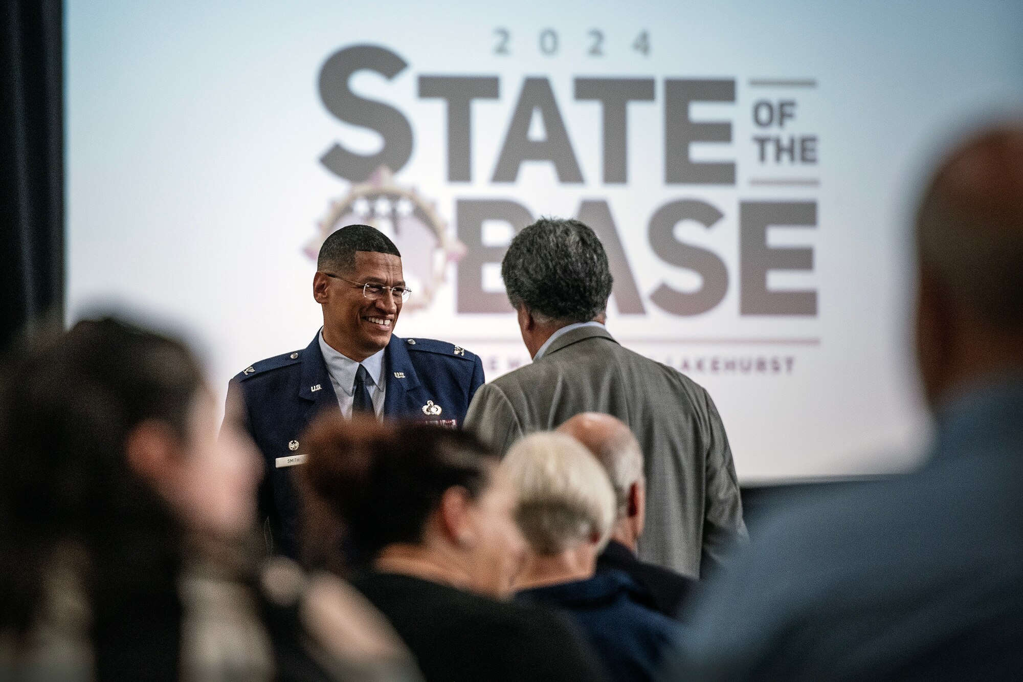photo of a State of the Base event at Joint Base McGuire-Dix-Lakehurst