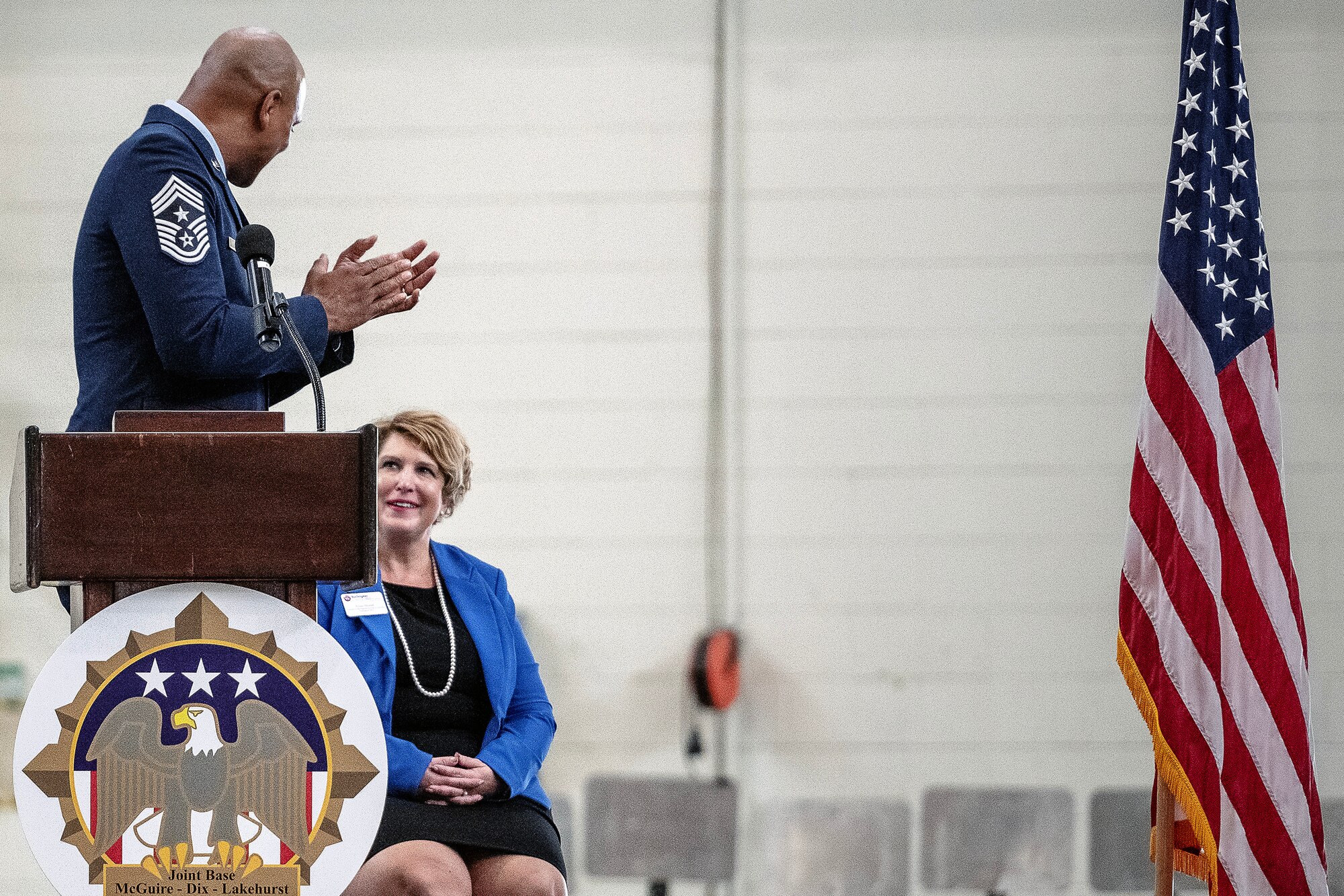 photo of a State of the Base event at Joint Base McGuire-Dix-Lakehurst