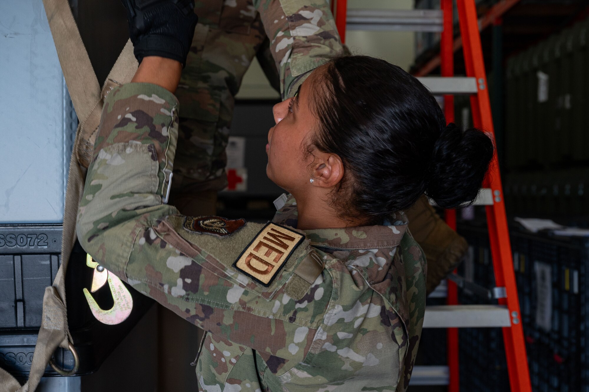 U.S. Air Force Airmen assigned to the 36th Medical Group secure air trans clinics Slingstone 24-4 at Andersen Air Force Base, Guam, Oct. 15, 2024. Air trans clinics are “to-go” clinics used to care for servicemembers in contingency locations. (U.S. Air Force photo by Senior Airman Jasmine M. Barnes)