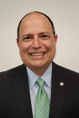 Official photo of Micheal Zapata, division chief for energy program execution at Air Force Office of Energy Assurance