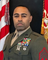 First Sergeant David L. Wilson Jr., Inspector-Instructor Unit Senior Enlisted Leader, Alpha Company, 1st Battalion, 24th Marine Regiment