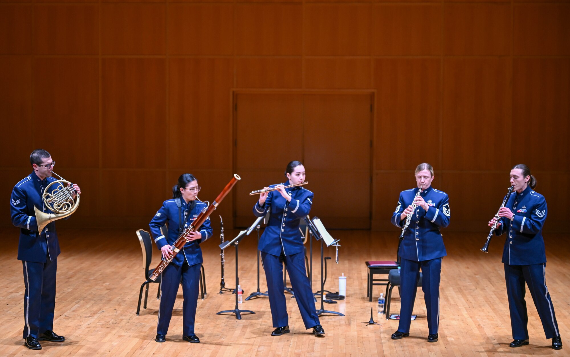 The U.S. Air Force Heritage of America Band, Heritage Winds, perform a concert to the Mahoning Valley community at the Ford Recital Hall, DeYor Performing Arts Center, Youngstown, Ohio, Oct. 15, 2024.
