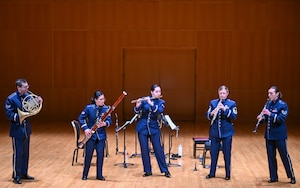 The U.S. Air Force Heritage of America Band, Heritage Winds, perform a concert to the Mahoning Valley community at the Ford Recital Hall, DeYor Performing Arts Center, Youngstown, Ohio, Oct. 15, 2024.