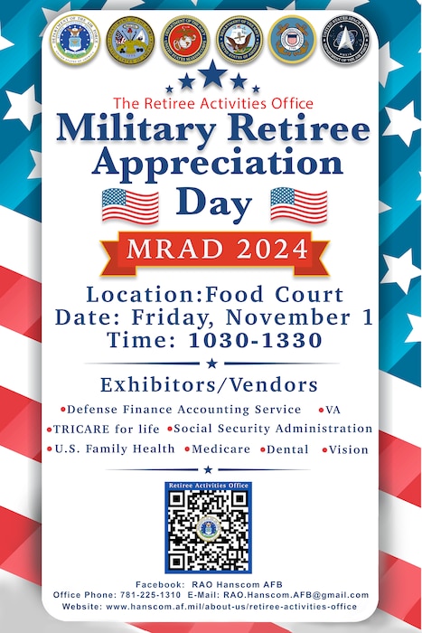 Graphic of military retiree event happening Nov. 1