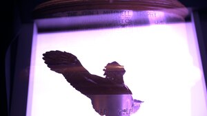 The Mitchell Trophy Air Race, silhouetted by light in a side view at Joint Base Langley-Eustis, Virginia.