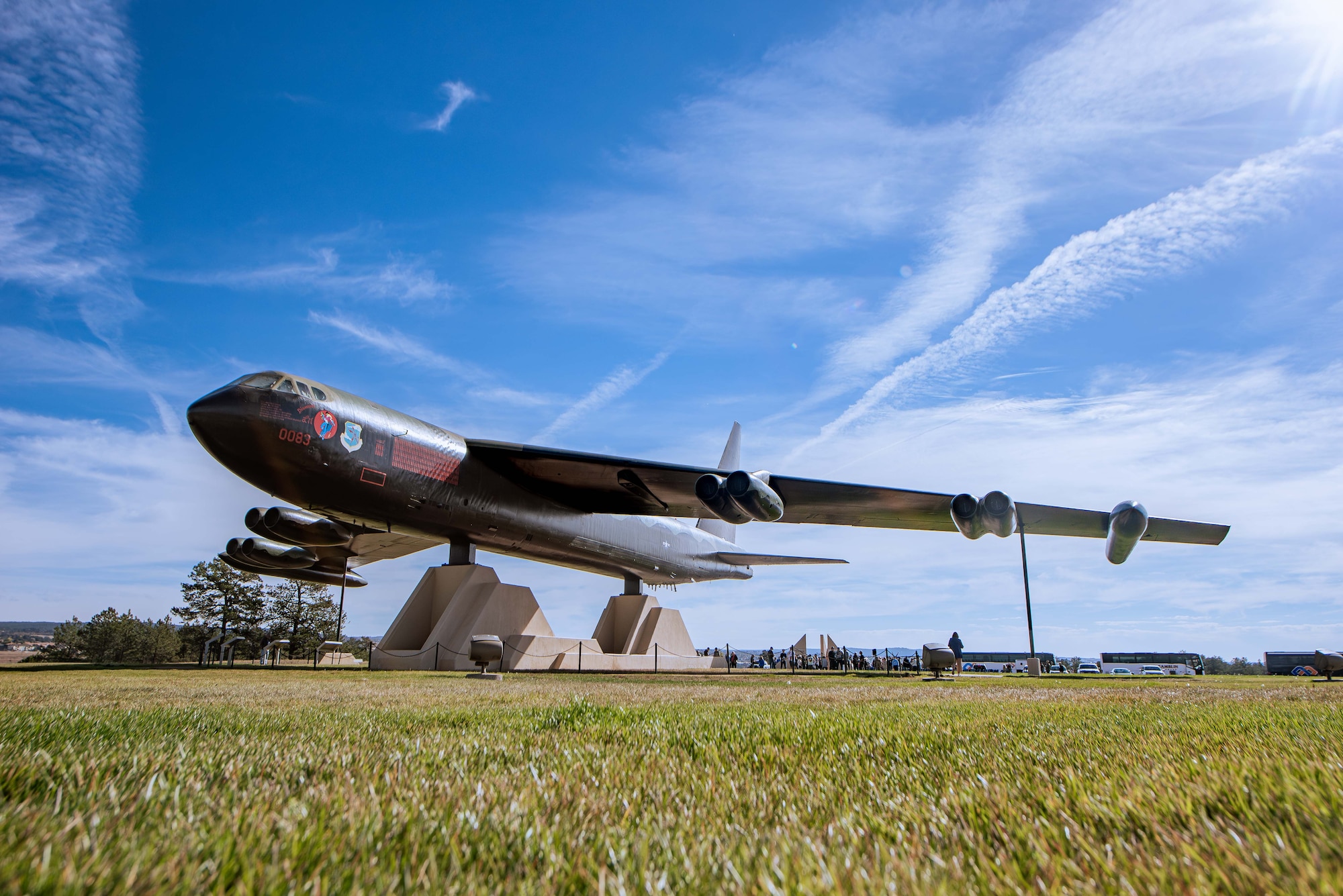 The Air Force Gunners Association (AFGA) dedicated a plaque in honor of Airman 1st Class Albert Moore, a Vietnam War hero and B-52 tail gunner during a ceremony at the U.S. Air Force Academy, Colo., Oct. 11, 2024. The ceremony paid tribute to Moore’s bravery during a Christmas Eve mission in 1972, where he played a crucial role in one of the few aerial victories by a B-52 Stratofortress. (U.S. Air Force photo by Dylan Smith)