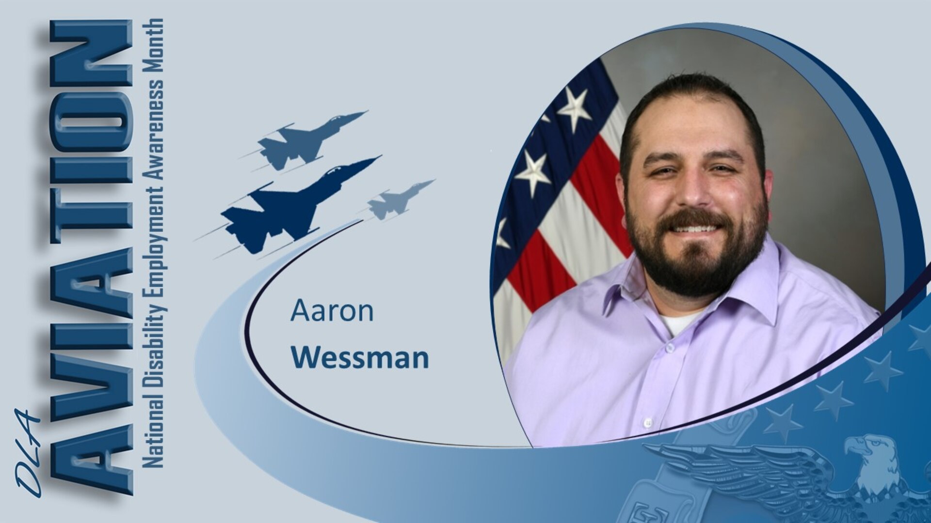 A graphic featuring Aaron Wessman