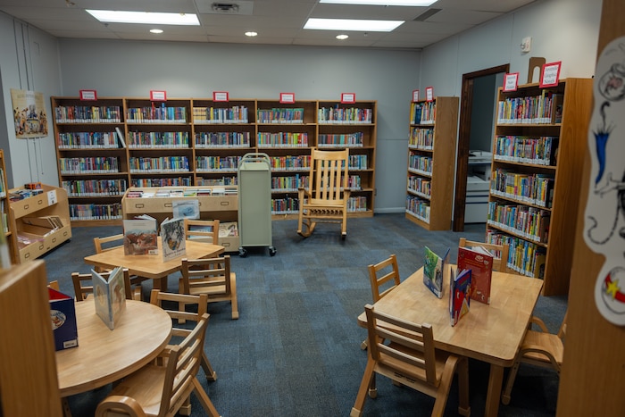 A picture of the Tinker Library Children's Book Section.