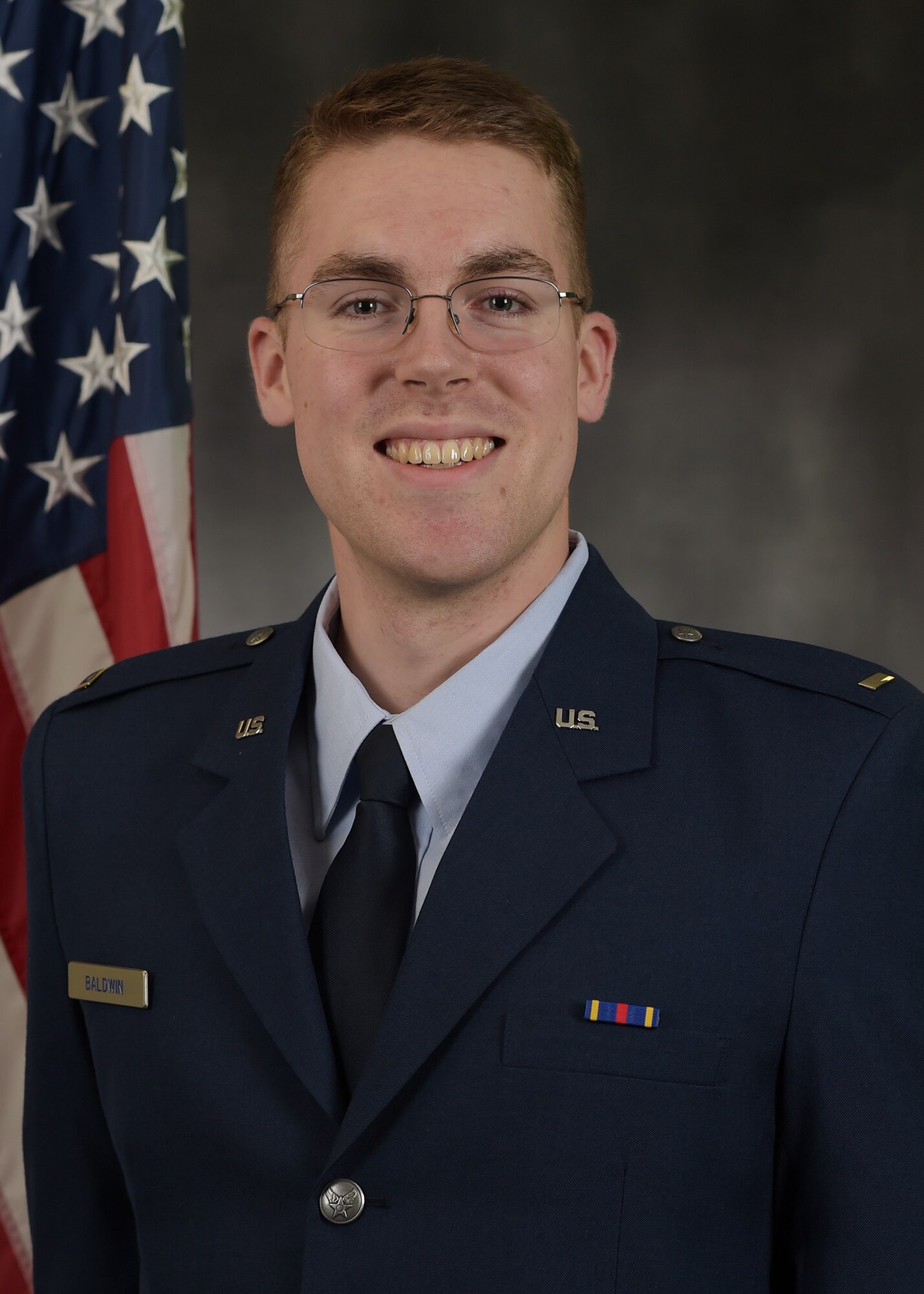 Arnold Engineering Development Complex Junior Force Council Military Vice President 2nd Lt. Thomas Baldwin. (U.S. Air Force photo)