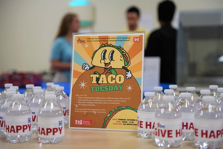 The U.S. Army Corps of Engineers, Savannah District’s 2024 Combined Federal Campaign Kickoff event featured customizable walking tacos, allowing attendees to enjoy a deconstructed taco experience right in a bag of chips. The event helps bring awareness to various charities that members of the federal community can support through monetary or volunteer contributions.