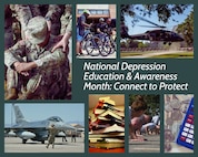 During October, we recognize National Depression Education & Awareness Month to educate the force on the symptoms and treatment options for depression. Year-round awareness of connection and belonging is also very important as a preventive measure to help combat and reduce mental health concerns such as depression or suicide within the military.