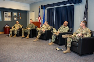 Senior Non-Commissioned Officers participate in a joint services panel at the Sam E. Parish Airman Leadership School, Oct. 18 on Kirtland Air Force Base, N.M. The panel stressed the importance of inter-service differences and adapting to different service cultures in a joint environment. (U.S. Air Force photo by Airman 1st Class Donnell Schroeter)