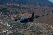 A U.S. Air Force AC-130J Ghostrider Gunship, assigned to the 4th Special Operations Squadron, flies near the United States Air Force Academy, Colorado, Oct. 5, 2024.