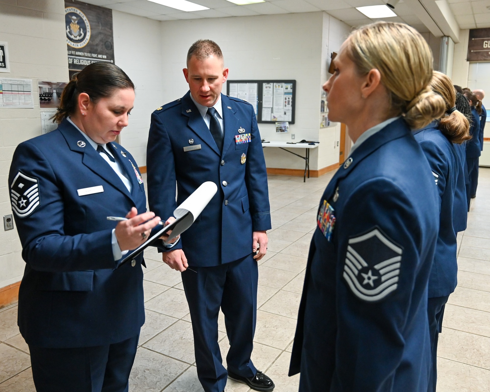 US Airmen in uniforms