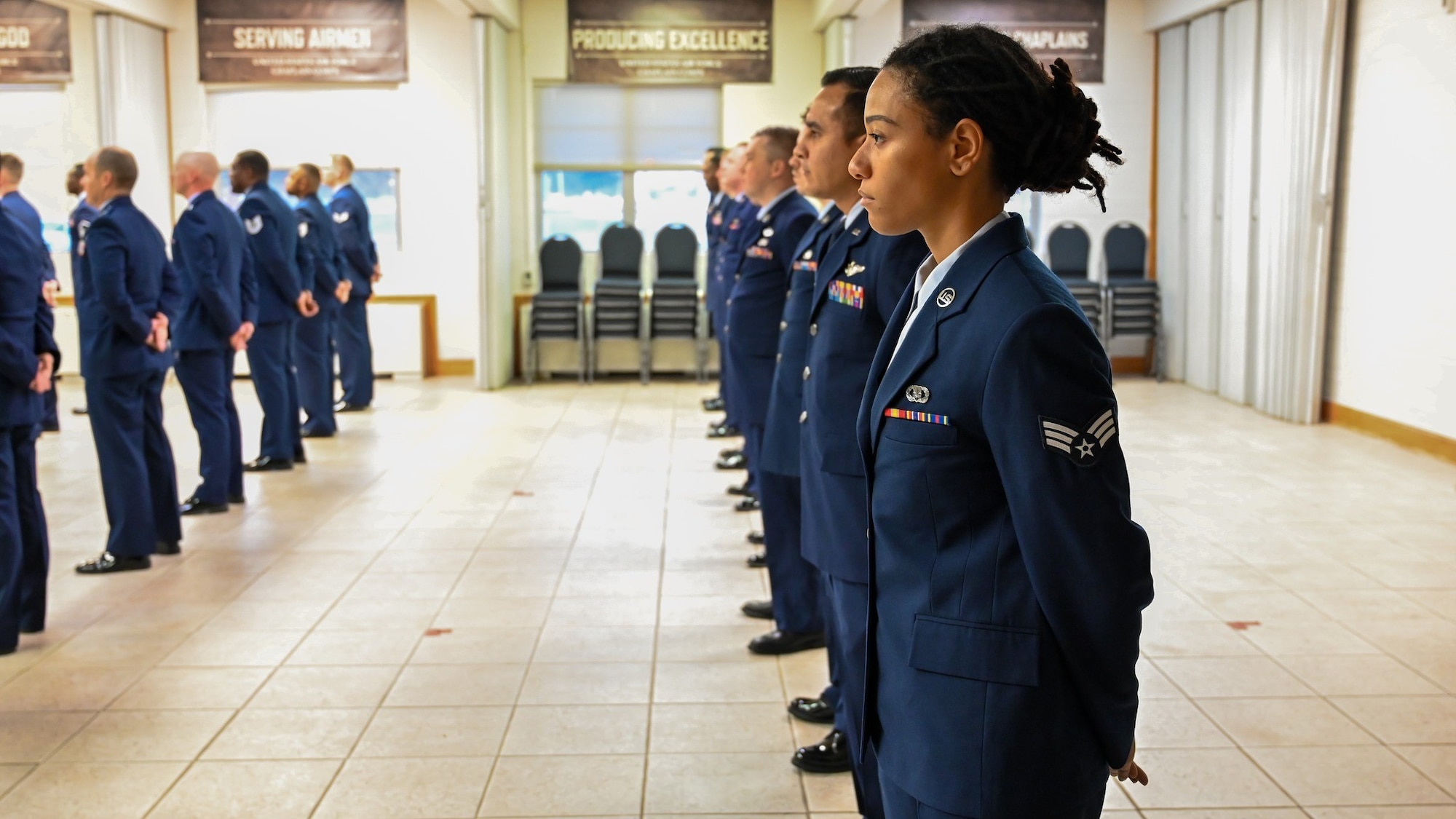 US Airmen in uniforms