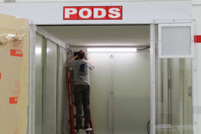 ERDC’s Directorate of Public Works staff worked to build two types of mock-up hospital rooms.