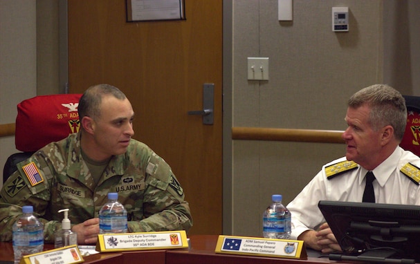 Lt. Col. Surridge discusses the information that was briefed with Adm. Paparo.