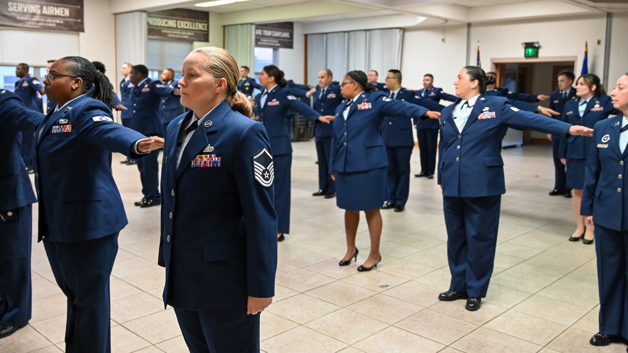 US Airmen in uniforms