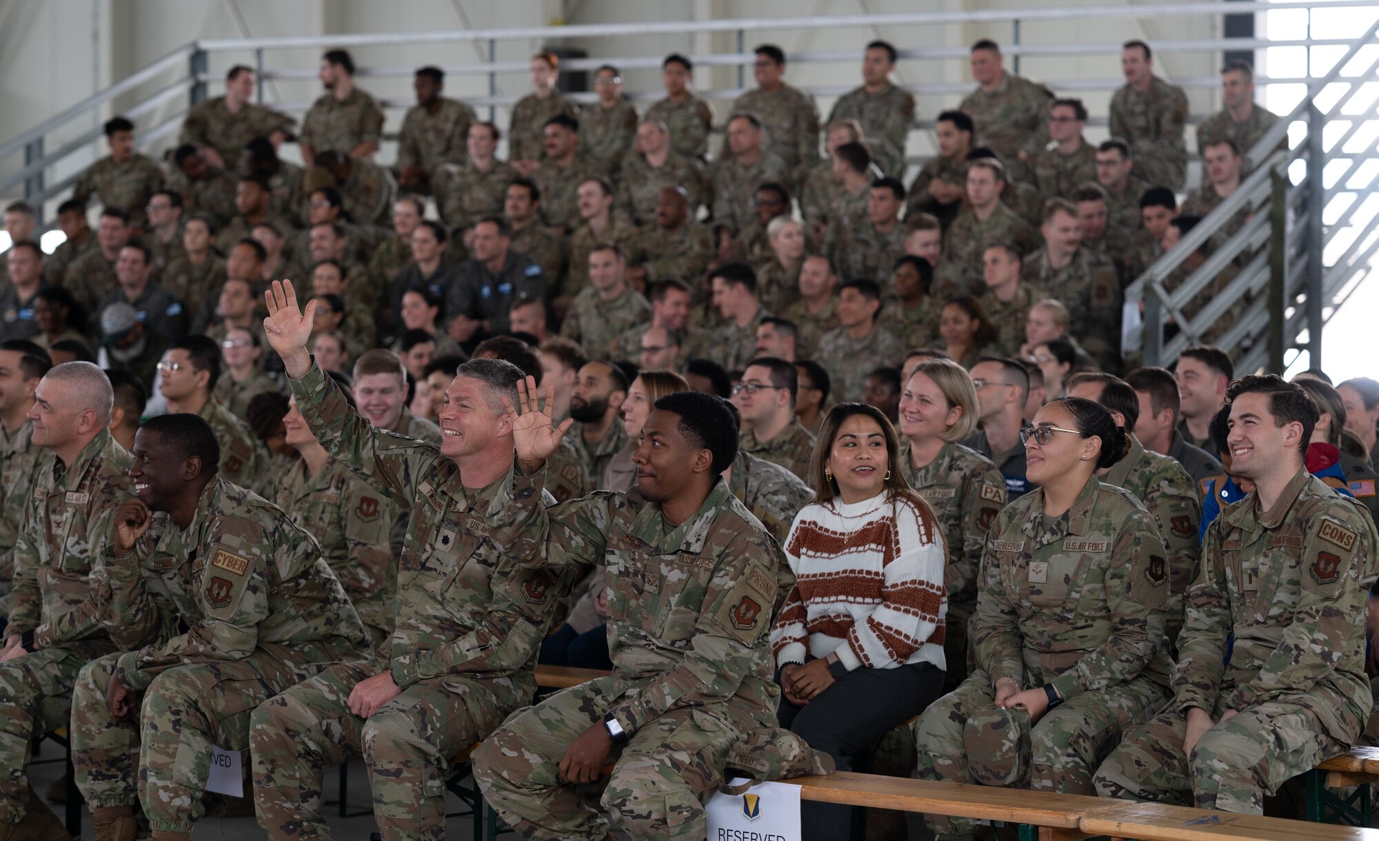 Airmen participate in all call