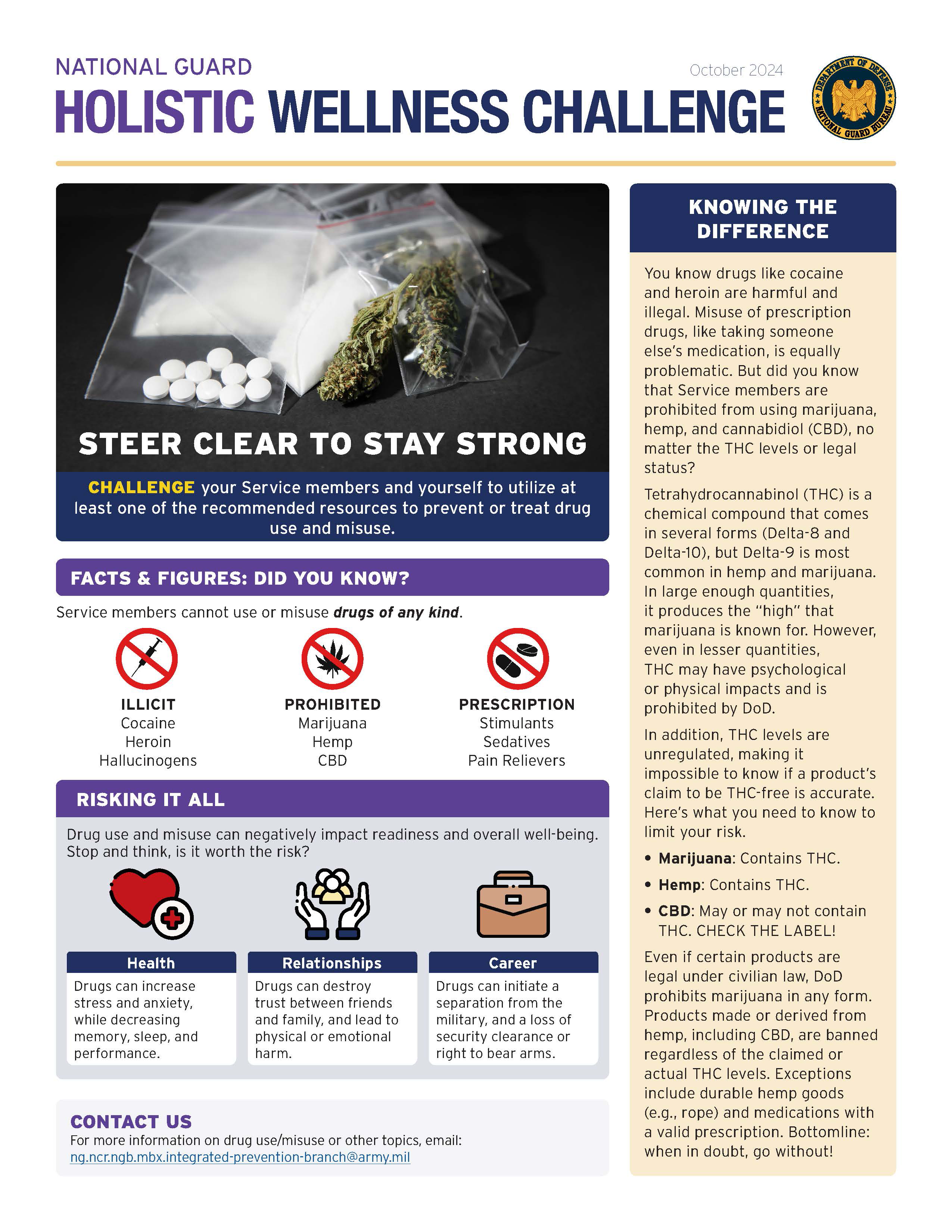 Holistic Wellness Challenge - Steer Clear To Stay Strong - October 2024